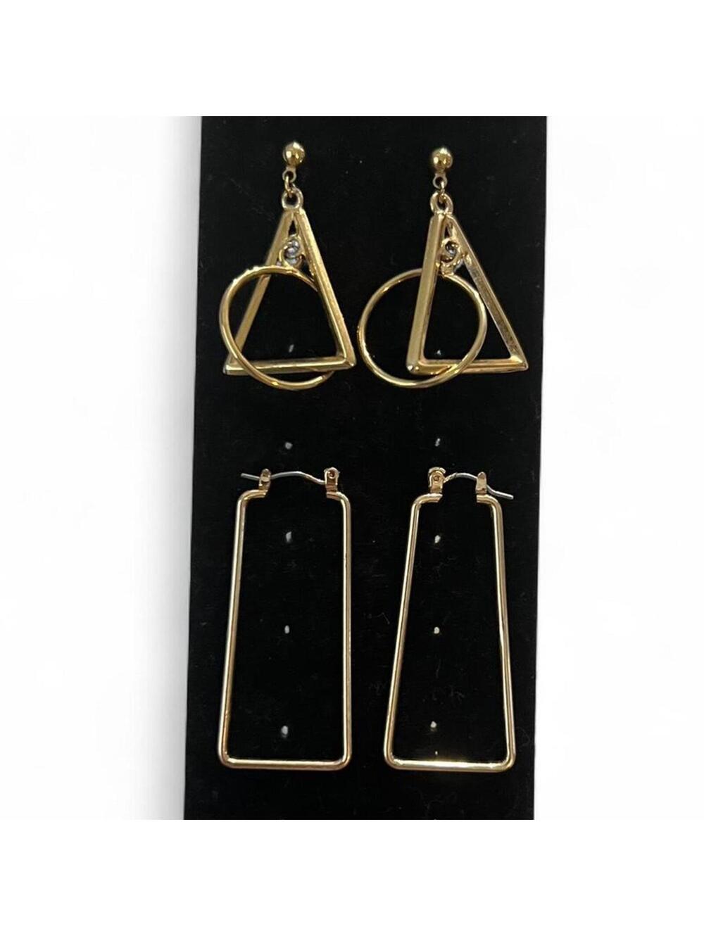 A set of 2 Vintage Gold pairs of earrings